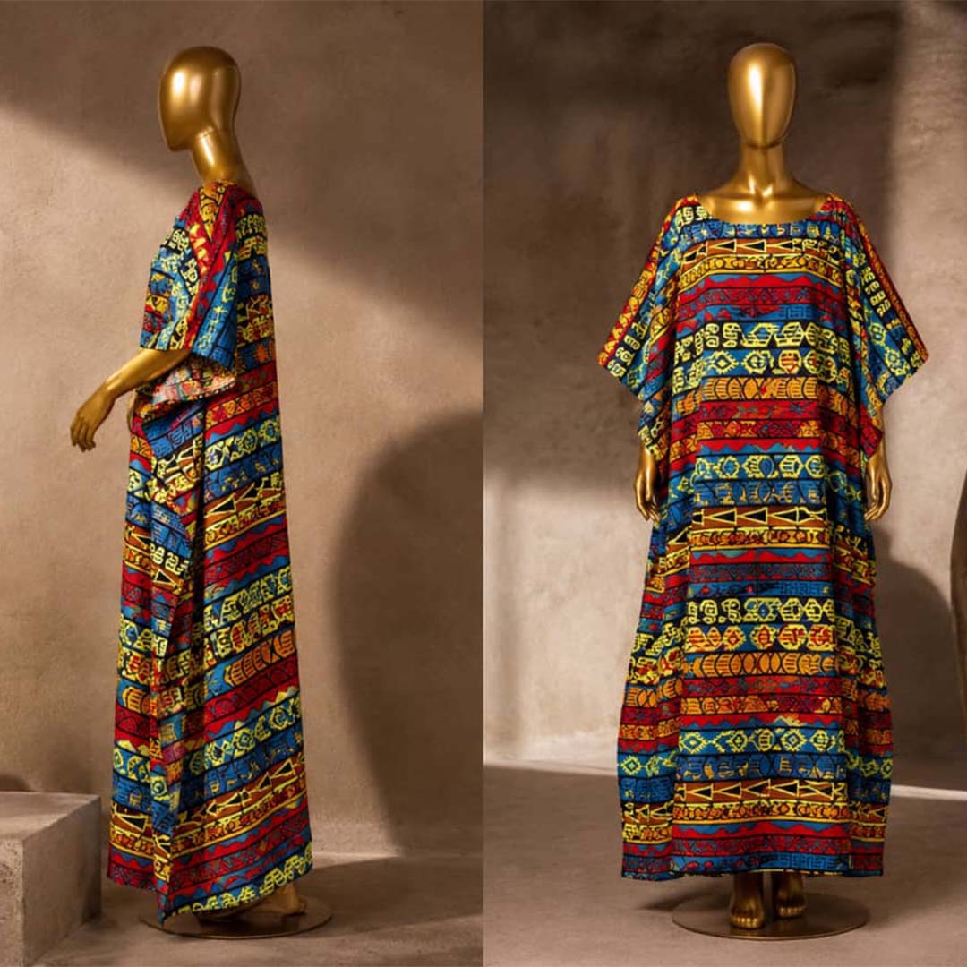 Ankara Maxi Dress (V4)